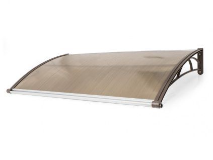 Vchodová stříška Valtellina 120 x 82 cm hnědá / bronz