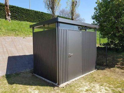 3463895 10 domek na naradi biohort highline h1 tmave sedy jednokridle dvere