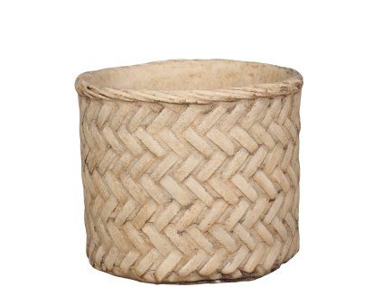 Obal na kvetinac Corte s pletenym vzorem, prumer 16,5 cm
