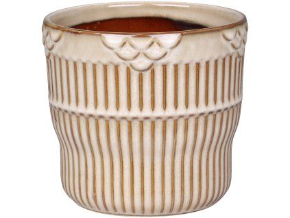 Obal na kvetinac Nimes s drazkami, prumer 14 cm