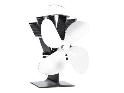 Ctyrlopatkovy ventilator na kamna Flamingo, stribrny