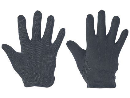 Pracovni rukavice Bustard Black s PVC terciky, cerne, vel. 11