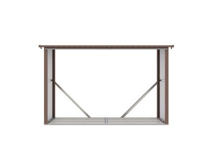 Přístřešek na dřevo G21 WOH 335 - 242 x 89 cm, hnědý