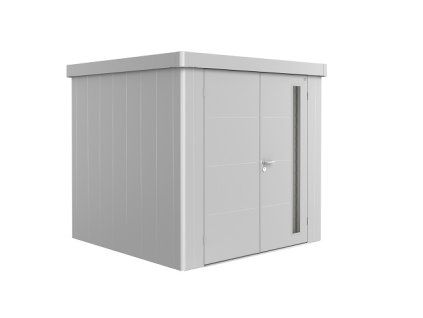 3509101 13 zahradni domek neo 2b stribrna dvoukridle dvere
