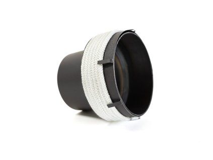 Kominova redukce 150/180 mm, delka 80 mm, tloustka 2 mm, cerna