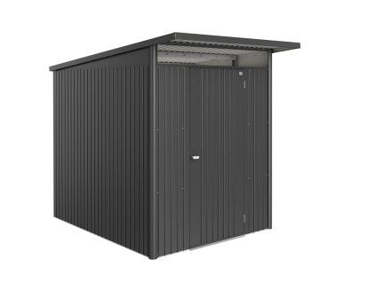 3516348 zahradni domek avantgarde eco a2 tmave seda metaliza jednokridle dvere