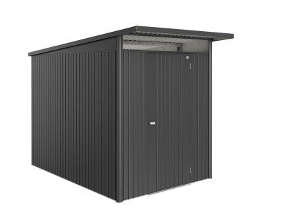 3516354 zahradni domek avantgarde eco a3 tmave seda metaliza jednokridle dvere