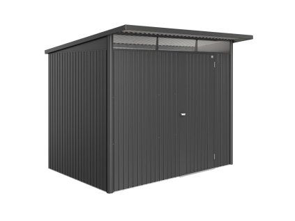 3516366 zahradni domek avantgarde eco a5 tmave seda metaliza jednokridle dvere