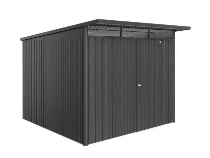 3516378 zahradni domek avantgarde eco a7 tmave seda metaliza jednokridle dvere