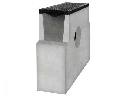 Betonová vpusť D400 s litinovou mříží, 500 x 150 x 500 mm