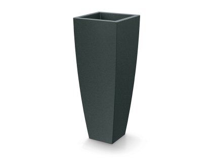 Květináč MOODA SQUARE HIGH 40 cm, černý granit