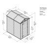 Skylight sheds 4x6 Drawing ISOview Palram