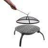 Ohniště s grilovací mřížkou VESUV 48 cm s poklopem