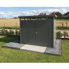 3463880 12 domek na naradi biohort highline h2 sedy kremen dvoukridle dvere