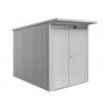 3464381 domek na naradi avantgarde a3 stribrna dvoukridle dvere