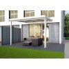 Hliníková pergola Terrassendach Premium 3,09 x 3,06 m - čirý polykarbonát / bílá