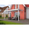 Hliníková pergola Terrassendach Premium 4,10 x 3,06 m - čirý polykarbonát / bílá