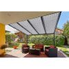 Hliníková pergola Terrassendach Premium 4,10 x 3,06 m - čirý polykarbonát s pruhy / bílá