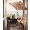 Slunečník s automatickým naklápěním s ULTRA UV ochranou Doppler ALU WOOD 210 x 140 cm, hnědá