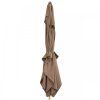 Slunečník s automatickým naklápěním s ULTRA UV ochranou Doppler ALU WOOD 210 x 140 cm, hnědá
