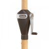 Slunečník s automatickým naklápěním s ULTRA UV ochranou Doppler ALU WOOD 210 x 140 cm, hnědá