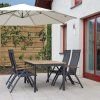 Zahradní křeslo CONCEPT teak, hliníkové, polohovací