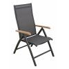 Zahradní křeslo CONCEPT teak, hliníkové, polohovací