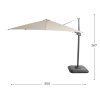 Zahradní slunečník Shadowflex 300x300 s bočním stíněním, ecru
