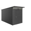 3516360 zahradni domek avantgarde eco a4 tmave seda metaliza jednokridle dvere
