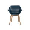 Jídelní židle Hartman SOPHIE Studio s teakovou podnoží, steel blue