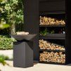 Vysoký regál na dřevo OFYR Wood Storage Black 100