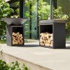 Pevný pracovní stůl OFYR Butcher Block Storage 90 Black Ceramic Dark Grey