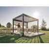 Bioklimatická pergola BIOHORT 4 x 3 m, tmavě šedá/stříbrná metalíza