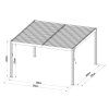 Bioklimatická pergola G21 Austin 4x4 m, antracitová hliníková
