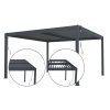 Bioklimatická pergola G21 Austin 4x4 m, antracitová hliníková