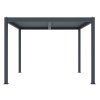 Bioklimatická pergola G21 Austin 3x3 m, antracitová hliníková